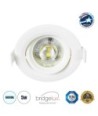 GLOBOSTAR® DE VALERA 60182 Χωνευτό Κινούμενο Downlight Σποτ LED 5W 500lm 60° AC 220-240V IP20 Ψυχρό Λευκό 6000K - Bridgelux SMD Chip & TÜV SÜD Driver - Λευκό Ματ - Μ9 x Π9 x Υ4cm - Q8cm - 3 Χρόνια Εγγύηση